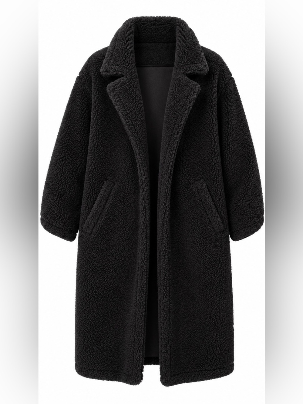Alo Yoga Oversized Sherpa Trench Coat Black Size Medium